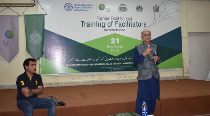 President ECOSF addresses the FAO FFS Training of Facilitators at Tandojam Pakistan (Mar. 30, 2022)
